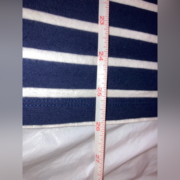 AND AWAY Navy and White Striped Women’s Blouse 3/4 sleeves Sz Med EUC! - Picture 7 of 10